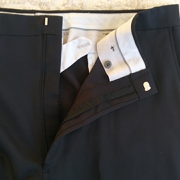 Flexslax Perma-Prest Full Fit Dress Formal Pants 40 x 30 Black - Picture 9 of 13